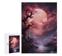 Puzzles 300 pièces pour adultes Mystical Moonlit Forest Puzzle Décoration murale, mais drôle et humoristique, Cadeaux d'anniversaire uniques 300 pièces