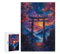 Puzzles 300 pièces pour adultes Torii Gate Landscape Puzzle pour adultes, décoration murale, analyse et logique, défi à résoudre 300 pièces