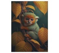 Puzzles 300 Pièces Singe Puzzle pour Adultes Et Enfants, en Bois Jeu Éducatif Défi Jouet, Jeu Familial Amusant 42×30cm