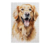 Puzzles 38x26cm/1000pcs Golden Retriever Casse-tête pour Adultes, Jeu De Réflexion, pour S'amuser en Famille, Cadeaux d'anniversaire Et De Noël Uniques 38x26cm/1000pcs