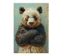 Puzzles 38x26cm/1000pcs Pensive Panda Casse-tête pour Adultes, Jeu De Réflexion, pour S'amuser en Famille, Cadeaux d'anniversaire Et De Noël Uniques 38x26cm/1000pcs