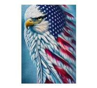Puzzles 38x26cm/1000pcs pour Adolescents American Flag Eagle Artwork Puzzles pour Adultes Jeu Manuel pour S'amuser en Famille Cadeaux Anti-Stress 38x26cm/1000pcs