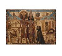 Puzzles 38x26cm/1000pcs pour Adolescents an Ancient Egyptian Scene with Figures and Animals Puzzles pour Adultes, Jouet, Décoration Murale, Une Œuvre d'art, Défi Éducatif 38x26cm/1000pcs