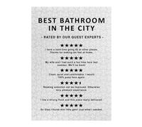 Puzzles 38x26cm/1000pcs pour Adolescents Best Bathroom in The City Puzzle Adulte Jeu Manuel D'assemblage De Motifs pour Les Jeux 38x26cm/1000pcs