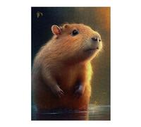 Puzzles 38x26cm/1000pcs pour Adolescents Capybara Illustration Puzzle pour Adultes Jeu De Réflexion Analyse Et Logique Cadeaux pour Amis Et Famille 38x26cm/1000pcs