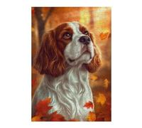 Puzzles 38x26cm/1000pcs pour Adolescents Cavalier King Charles Spaniel Autumn Portrait Puzzles pour Adolescents - Jeu Manuel - Décoration Murale - Cadeaux Anti-Stress 38x26cm/1000pcs