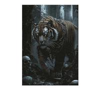 Puzzles 38x26cm/1000pcs pour Adolescents Chained Tiger in Ruins Puzzles pour Adolescents - Jeu Manuel - Décoration Murale - Cadeaux Anti-Stress 38x26cm/1000pcs