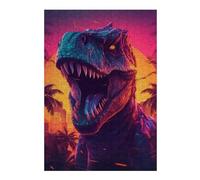 Puzzles 38x26cm/1000pcs pour Adolescents City Dinosaur Sunset Puzzle pour Adultes Jeu De Réflexion Analyse Et Logique Cadeaux pour Amis Et Famille 38x26cm/1000pcs