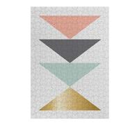 Puzzles 38x26cm/1000pcs pour Adolescents Colored Geometry Puzzles pour Adultes Décoration Murale Jouet Une Œuvre d'art Cadeaux pour Les Amis Et La Famille 38x26cm/1000pcs