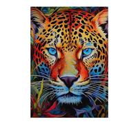 Puzzles 38x26cm/1000pcs pour Adolescents Colorful Leopard Portrait-28 Puzzles pour Adultes À Monter Soi-même, Jouets, Décoration Parfaite, Cadeaux Anti-Stress 38x26cm/1000pcs