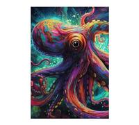 Puzzles 38x26cm/1000pcs pour Adolescents Colorful Octopus Artwork-8 Puzzles pour Adultes À Monter Soi-même, Jouets, Décoration Parfaite, Cadeaux Anti-Stress 38x26cm/1000pcs
