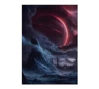 Puzzles 38x26cm/1000pcs pour Adolescents Crimson Planet Eclipse Puzzles pour Adultes Jeux Relaxants Qui Améliorent La Mémoire, Parfaits comme Cadeaux pour Toute La Famille 38x26cm/1000pcs