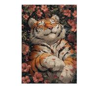 Puzzles 38x26cm/1000pcs pour Adolescents Cute Tiger Sleeping Sakura Puzzles À Monter Soi-même, Jouets De Course À La Main, Une Offre Idéale comme Cadeau pour Toute La Famille 38x26cm/1000pcs