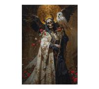 Puzzles 38x26cm/1000pcs pour Adolescents Diosa De Lo Inevitable Santa Muerte Jeu De Puzzle Familial pour Adultes, Amusant Et Humoristique, pour Stimuler Le Cerveau 38x26cm/1000pcs