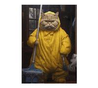 Puzzles 38x26cm/1000pcs pour Adolescents Fat Cat Cleaning Bathroom Puzzles À Monter Soi-même, Jouets De Course À La Main, Une Offre Idéale comme Cadeau pour Toute La Famille 38x26cm/1000pcs