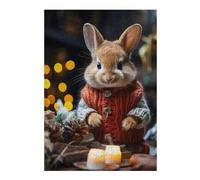 Puzzles 38x26cm/1000pcs pour Adolescents Festive Rabbit Style Jeu De Puzzle Familial pour Adultes, Amusant Et Humoristique, pour Stimuler Le Cerveau 38x26cm/1000pcs