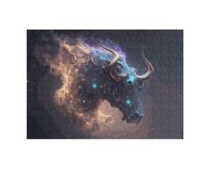 Puzzles 38x26cm/1000pcs pour Adolescents Galactic Bull Cosmic Artwork Puzzles pour Adultes Jeux Relaxants Qui Améliorent La Mémoire, Parfaits comme Cadeaux pour Toute La Famille 38x26cm/1000pcs