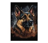 Puzzles 38x26cm/1000pcs pour Adolescents German Shepherd Portrait Puzzle pour Adultes Jeux De Détente Décoration Parfaite Défi Éducatif 38x26cm/1000pcs