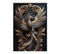 Puzzles 38x26cm/1000pcs pour Adolescents Golden Phoenix Artwork-2 Puzzles pour Adultes Jeu Manuel pour S'amuser en Famille Cadeaux Anti-Stress 38x26cm/1000pcs