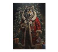 Puzzles 38x26cm/1000pcs pour Adolescents Jolly Wolf Christmas Puzzles pour Adolescents - Jeu Manuel - Décoration Murale - Cadeaux Anti-Stress 38x26cm/1000pcs