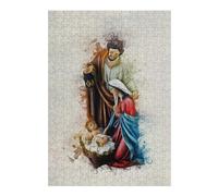Puzzles 38x26cm/1000pcs pour Adolescents Joseph Mary and Jesus Puzzles pour Adultes Jeu Manuel pour S'amuser en Famille Cadeaux Anti-Stress 38x26cm/1000pcs