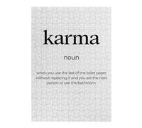 Puzzles 38x26cm/1000pcs pour Adolescents Karma Definition Puzzle pour Adultes Jeu De Réflexion Analyse Et Logique Cadeaux pour Amis Et Famille 38x26cm/1000pcs