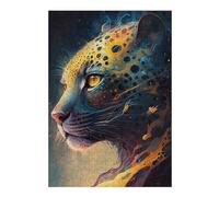 Puzzles 38x26cm/1000pcs pour Adolescents Leopard Cheetah Jaguars Puzzles pour Adultes Jeux De Société pour S'amuser en Famille Un pour Les Jeux 38x26cm/1000pcs