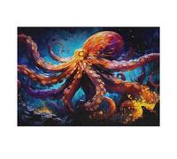 Puzzles 38x26cm/1000pcs pour Adolescents Magical Octopus in an Enchanted Ocean Puzzle Adulte Jeu Manuel Décoration Parfaite Aide À Exercer Le Cerveau 38x26cm/1000pcs