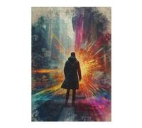 Puzzles 38x26cm/1000pcs pour Adolescents Man Facing Bright Future Jeux Relaxants pour Adultes Difficile Difficile Cadeaux pour Les Amis Et La Famille 38x26cm/1000pcs