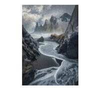 Puzzles 38x26cm/1000pcs pour Adolescents Mystic Shores of Stokksnes Puzzles À Monter Soi-même, Jouets De Course À La Main, Une Offre Idéale comme Cadeau pour Toute La Famille 38x26cm/1000pcs