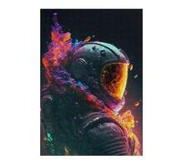 Puzzles 38x26cm/1000pcs pour Adolescents Neon Explosion Astronaut Puzzles À Monter Soi-même, Jouets De Course À La Main, Une Offre Idéale comme Cadeau pour Toute La Famille 38x26cm/1000pcs