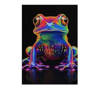 Puzzles 38x26cm/1000pcs pour Adolescents Neon Frog Puzzle Jeux De Famille Décoration Intérieure Cadeaux Anti-Stress 38x26cm/1000pcs