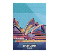 Puzzles 38x26cm/1000pcs pour Adolescents Opera Sidney Australia Puzzle pour Adultes Jeu De Réflexion Analyse Et Logique Cadeaux pour Amis Et Famille 38x26cm/1000pcs