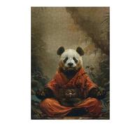 Puzzles 38x26cm/1000pcs pour Adolescents Panda Monk Mystic Meditate Puzzles pour Adultes Jeux De Détente Découpe De Précision Défi À Compléter 38x26cm/1000pcs