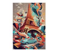 Puzzles 38x26cm/1000pcs pour Adolescents Paris Eiffel Tower 3 Puzzles pour Adultes Jeux De Société pour S'amuser en Famille Un pour Les Jeux 38x26cm/1000pcs