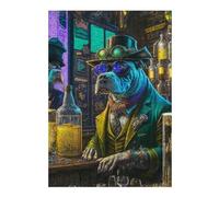 Puzzles 38x26cm/1000pcs pour Adolescents Pit Bull Punk Alehouse Puzzles pour Adultes, Jouet, Décoration Murale, Une Œuvre d'art, Défi Éducatif 38x26cm/1000pcs