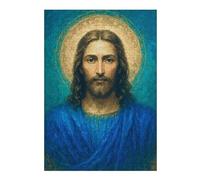 Puzzles 38x26cm/1000pcs pour Adolescents Portrait of Jesus Christ with Halo Puzzle Adulte Jeu Manuel D'assemblage De Motifs pour Les Jeux 38x26cm/1000pcs