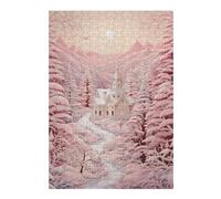 Puzzles 38x26cm/1000pcs pour Adolescents Powder Pink Winter Puzzles pour Adultes Jeux De Société pour S'amuser en Famille Un pour Les Jeux 38x26cm/1000pcs
