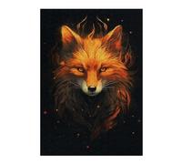 Puzzles 38x26cm/1000pcs pour Adolescents Red Fox Mysterious Puzzle Jeux De Famille Décoration Intérieure Cadeaux Anti-Stress 38x26cm/1000pcs