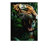Puzzles 38x26cm/1000pcs pour Adolescents Roaring Tiger in Jungle Puzzles pour Adultes Jeu Manuel pour S'amuser en Famille Cadeaux Anti-Stress 38x26cm/1000pcs