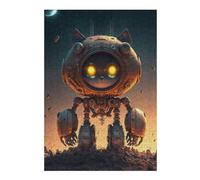 Puzzles 38x26cm/1000pcs pour Adolescents Robotic Cat in Space Adventure Jeux Relaxants pour Adultes Difficile Difficile Cadeaux pour Les Amis Et La Famille 38x26cm/1000pcs