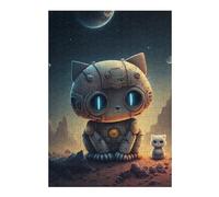 Puzzles 38x26cm/1000pcs pour Adolescents Robotic Cat on Mars -1 Puzzles À Monter Soi-même, Jouets De Course À La Main, Une Offre Idéale comme Cadeau pour Toute La Famille 38x26cm/1000pcs