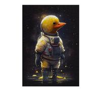 Puzzles 38x26cm/1000pcs pour Adolescents Rubber Duck Astronaut Puzzles pour Adultes Jeu Manuel Améliore La Mémoire pour Les Joueurs 38x26cm/1000pcs