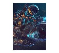 Puzzles 38x26cm/1000pcs pour Adolescents Space Motorcycle Adventure Puzzles pour Adultes, Jeux De Détente, Défi Difficile, Cadeau d'anniversaire, Cadeaux, 38x26cm/1000pcs