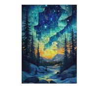 Puzzles 38x26cm/1000pcs pour Adolescents Stained Glass Night Sky Puzzles À Monter Soi-même, Jouets De Course À La Main, Une Offre Idéale comme Cadeau pour Toute La Famille 38x26cm/1000pcs