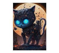 Puzzles 38x26cm/1000pcs pour Adolescents Steampunk Cat Art Puzzles pour Adultes Jeux De Famille Une Œuvre d'art À Offrir en Cadeau À Toute La Famille 38x26cm/1000pcs