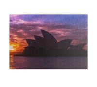 Puzzles 38x26cm/1000pcs pour Adolescents Sydney Opera House at Sunset Puzzles pour Adultes, Jouet, Décoration Murale, Une Œuvre d'art, Défi Éducatif 38x26cm/1000pcs