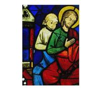 Puzzles 38x26cm/1000pcs pour Adolescents Two Seated Apostles Puzzles pour Adolescents - Jeu Manuel - Décoration Murale - Cadeaux Anti-Stress 38x26cm/1000pcs