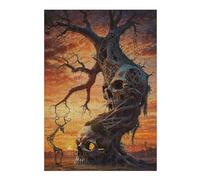 Puzzles 38x26cm/1000pcs pour Adolescents Unearthly Dual Skull Tree Puzzles À Monter Soi-même, Jouets De Course À La Main, Une Offre Idéale comme Cadeau pour Toute La Famille 38x26cm/1000pcs