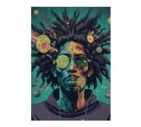 Puzzles 38x26cm/1000pcs pour Adolescents Vibrant Dreamscape Portrait Puzzles pour Adultes, Jeux De Détente, Défi Difficile, Cadeau d'anniversaire, Cadeaux, 38x26cm/1000pcs